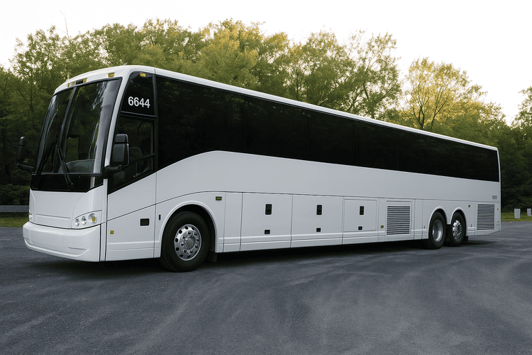 exterior of Charter Bus Rental National City coach bus