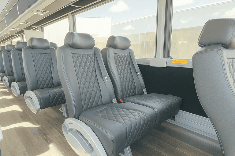 interior of Charter Bus Rental National City charter bus